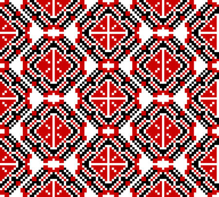 Vector illustration of ukrainian folk seamless pattern ornament. Ethnic ornamentのイラスト素材