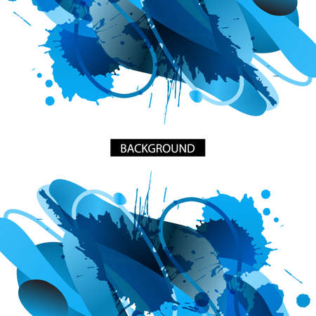 Colorful decorative background with free shapes and blots. For business template or resume. Greeting cardのイラスト素材