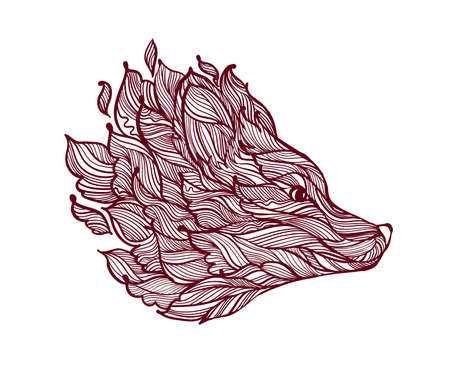 Icon of decorative fox headのイラスト素材