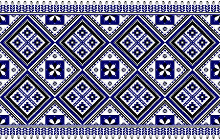 Ethnic seamless pattern. Colorful decorative flower. Native traditional. design for background,wallpaper,texture,fabric,batik,cappet,clothing,sarong,embroideryのイラスト素材