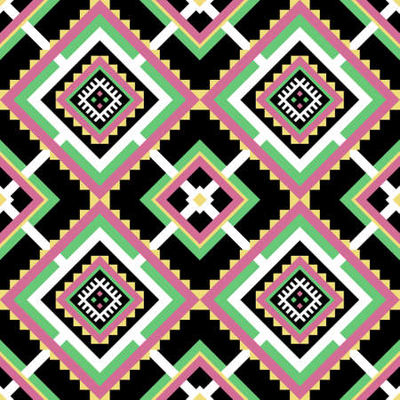 geometric ethnic seamless pattern. Traditional tribal style. Design for...