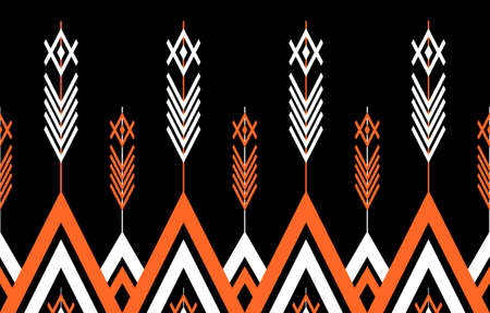 Geometric ethnic seamless pattern. Traditional tribal style. Design for background,illustration,texture,fabric,wallpaper,carpet,clothing,embroidery.のイラスト素材