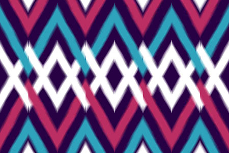 Colorful ikat ethnic seamless pattern traditional. Design for background,illustration,texture,fabric,batik,clothing,wrapping,wallpaper,carpet,embroideryのイラスト素材