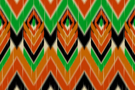 Oriental ikat native style. Geometric ethnic seamless pattern traditional. Design for...