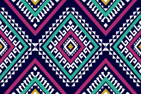 Colorful geometric ethnic seamless pattern traditional. Tribal style. Design for background,...