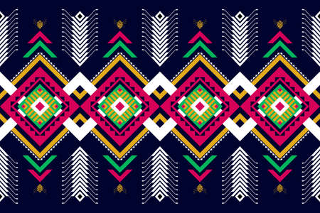 Geometric ethnic seamless pattern traditional. Oriental tribal striped. Design for background,illustration,fabric,batik,clothing,wrapping,wallpaper,carpet,embroideryのイラスト素材