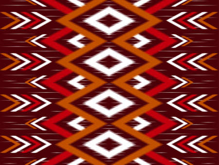 Ikat chevron ethnic seamless pattern. Traditional tribal style. Design for background,illustration,texture,fabric,batik,clothing,wrapping,wallpaper,carpet,embroideryのイラスト素材