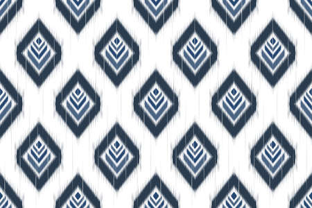 Ikat geometric ethnic seamless pattern traditional. Oriental tribal striped. Design for...