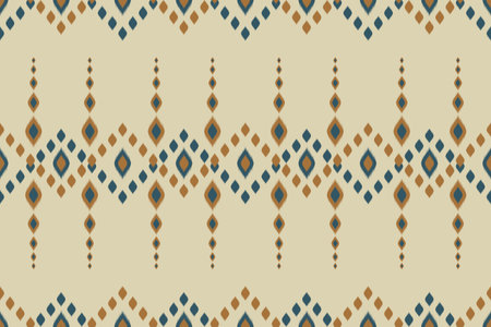 Ikat ethnic Indian seamless pattern. Design for background, wallpaper, vector illustration, fabric, clothing, batik, carpet, embroidery.のイラスト素材
