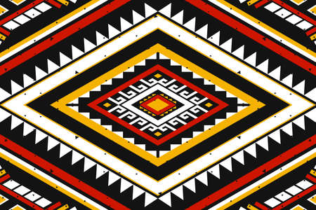 Geometric ethnic oriental seamless pattern traditional. Striped tribal style. Design for background, wallpaper, vector illustration, fabric, clothing, batik, carpet, embroidery.のイラスト素材