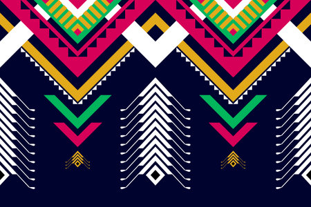 Geometric ethnic oriental pattern traditional. Design for background, wallpaper, vector illustration, fabric, clothing, batik, carpet, embroidery.のイラスト素材