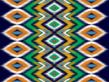 Ikat pattern in tribal. Geometric ethnic traditional. Mexican striped style. Design for background, wallpaper, vector illustration, fabric, clothing, batik, carpet, embroidery.のイラスト素材