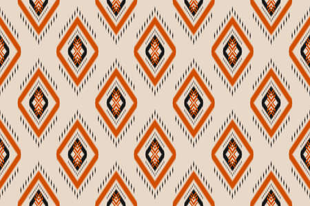 Ikat seamless pattern in tribal. Abstract ethnic pattern art. Oriental style. Design for background, wallpaper, vector illustration, textile, fabric, clothing, carpet, embroidery.のイラスト素材