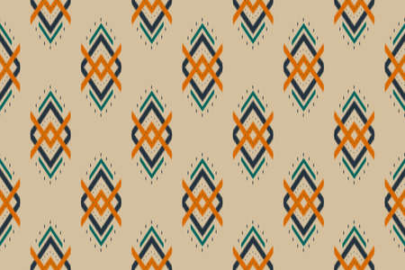 Ikat ethnic pattern traditional. Seamless pattern in tribal. Design for background, wallpaper, vector illustration, textile, fabric, clothing, batik, carpet, embroidery.のイラスト素材