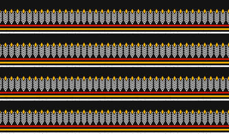Geometric ethnic seamless pattern traditional. Peruvian striped style. Design for background, wallpaper, illustration, textile, fabric, clothing, batik, carpet, embroidery.のイラスト素材