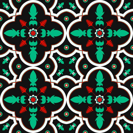 Ethnic seamless pattern in tribal. Flower decoration. Design for background, wallpaper, vector illustration, fabric, clothing, carpet, embroidery.のイラスト素材