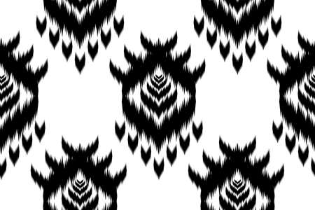 Ikat ethnic seamless pattern traditional. Design for background, wallpaper, vector illustration, fabric, clothing, carpet, embroidery.のイラスト素材