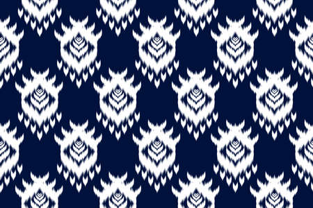 Ikat ethnic seamless pattern traditional. Design for background, wallpaper, vector illustration, fabric, clothing, carpet, embroidery.のイラスト素材