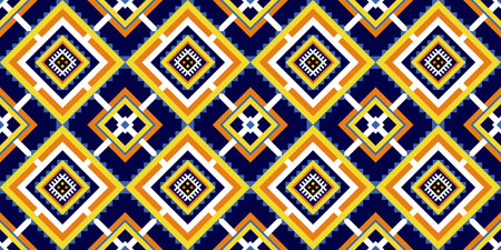 Geometric ethnic pattern art. Seamless pattern in tribal, folk embroidery, and Mexican style. Design for background, wallpaper, vector illustration, fabric, clothing, carpet.のイラスト素材