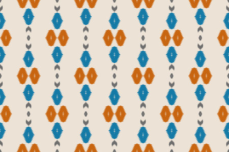 Ethnic oriental ikat seamless pattern traditional. Fabric Indian style. Design for background,...