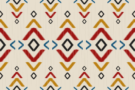 Ikat ethnic pattern art. Seamless pattern traditional. Design for background, wallpaper, vector...