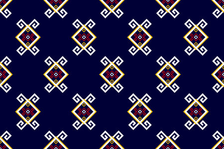 Geometric ethnic seamless pattern in tribal, folk embroidery, and Mexican style. Design for background, wallpaper, vector illustration, fabric, clothing, carpet, wrapping.のイラスト素材