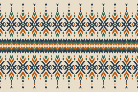 Abstract ethnic pattern art. Ikat seamless pattern traditional. American, Mexican style. Design for background, wallpaper, vector illustration, fabric, clothing, carpet, textile, batik, embroidery.のイラスト素材