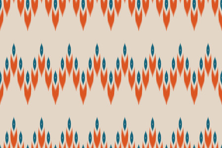 Ethnic oriental ikat seamless pattern traditional. Fabric Indian style. Design for background, wallpaper, vector illustration, fabric, clothing, carpet, textile, batik, embroidery.のイラスト素材