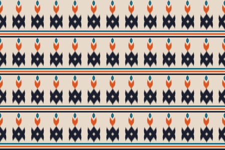 Ikat seamless pattern in tribal. Geometric ethnic oriental pattern. Design for background, wallpaper, vector illustration, fabric, clothing, carpet, textile, batik, embroidery.のイラスト素材