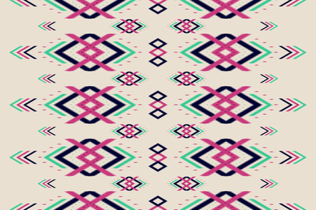Abstract ethnic pattern art. Ikat seamless pattern traditional. American, Mexican style. Design for...