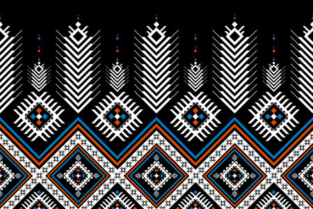 Abstract ethnic pattern art. Geometric ethnic seamless pattern in tribal. Design for background,...