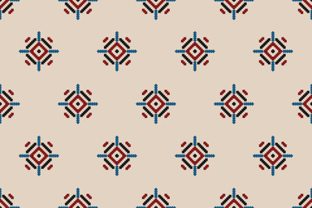 Ethnic ikat seamless pattern in tribal. Design for background, wallpaper, vector illustration,...