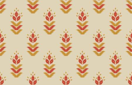 Flower Ikat background. Ethnic oriental seamless pattern traditional. Design for wallpaper,...