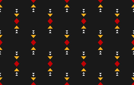 Fabric ethnic tribal pattern art. Ethnic geometric seamless pattern traditional.のイラスト素材