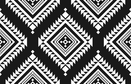 Fabric Mexican style. Geometric ethnic seamless pattern in tribal. Aztec art ornament print. Design...
