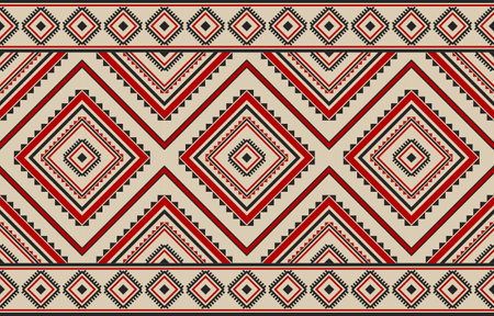 Beautiful carpet Aztec art. Geometric ethnic seamless pattern in tribal. American, Mexican style. Design for background, wallpaper, illustration, fabric, clothing, carpet, textile, batik, embroidery.のイラスト素材