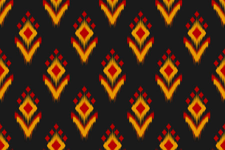 Beautiful ethnic tribal pattern art. Ethnic ikat seamless pattern. American and Mexican style. Design for background, wallpaper, illustration, fabric, clothing, carpet, textile, batik, embroidery.のイラスト素材