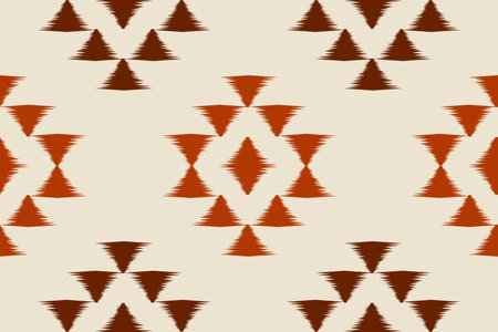Fabric ikat pattern art. Geometric ethnic seamless pattern traditional. American, Mexican style. Design for background, wallpaper, illustration, fabric, clothing, carpet, textile, batik, embroidery.のイラスト素材
