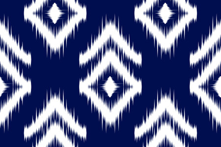 Abstract ethnic ikat art. Seamless pattern in tribal. Aztec geometric ornament print. Design for background, wallpaper, illustration, fabric, clothing, carpet, textile, batik, embroidery.のイラスト素材