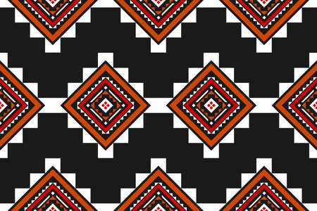 Fabric tribal pattern style. Geometric ethnic seamless pattern traditional.