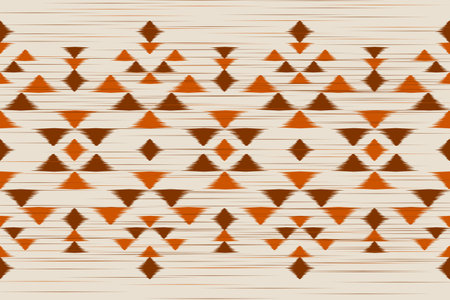 Carpet ethnic ikat art. Geometric seamless pattern in tribal. Mexican style.のイラスト素材