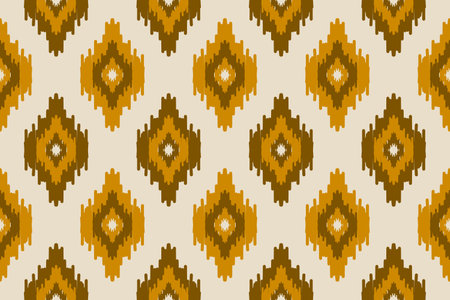 Ethnic ikat seamless pattern in tribal. Aztec geometric ornament print. Fabric Indian style. Design for background, wallpaper, illustration, fabric, clothing, carpet, textile, batik, embroidery.のイラスト素材