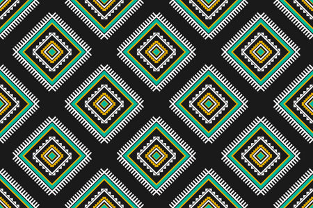 Fabric tribal pattern art. Geometric ethnic seamless pattern traditional. American, Mexican style....