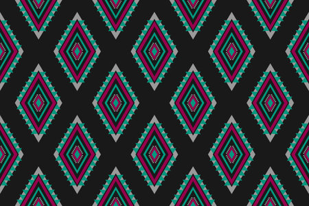 Ethnic Aztec pattern art. Geometric seamless pattern in tribal, folk embroidery, and Mexican style....