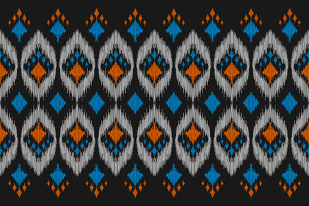 Carpet ethnic tribal pattern art. Ethnic ikat seamless pattern. American, Mexican style. Design for background, wallpaper, illustration, fabric, clothing, carpet, textile, batik, embroidery.のイラスト素材