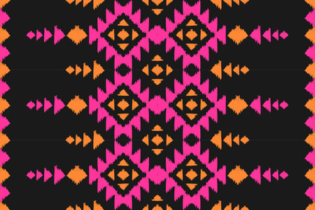 Ethnic ikat seamless pattern in tribal. Aztec geometric ethnic ornament print. Ikat pattern style....
