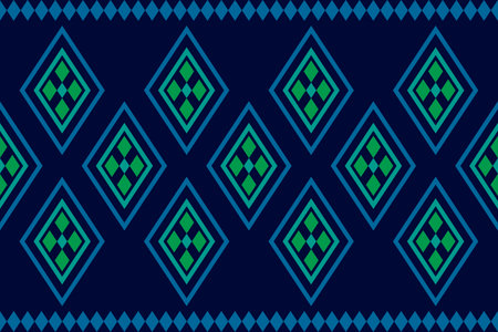 Carpet tribal pattern art. Geometric ethnic seamless pattern traditional. American, Mexican style. Design for background, wallpaper, illustration, fabric, clothing, carpet, textile, batik, embroidery.のイラスト素材