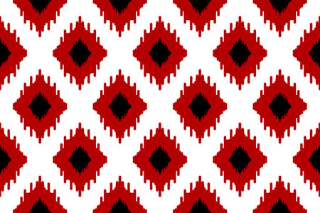 Beautiful ethnic tribal pattern art. Ethnic ikat seamless pattern. American and Mexican style. Design for background, wallpaper, illustration, fabric, clothing, carpet, textile, batik, embroidery.のイラスト素材