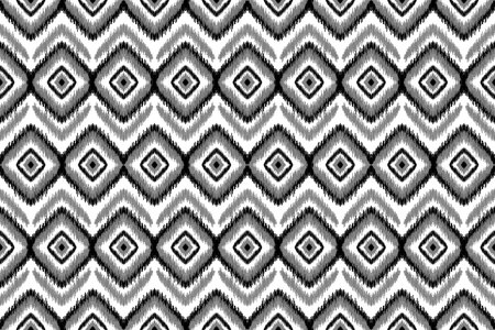 Fabric ikat pattern art. Geometric ethnic seamless pattern traditional. American, Mexican style. Design for background, wallpaper, illustration, fabric, clothing, carpet, textile, batik, embroidery.のイラスト素材