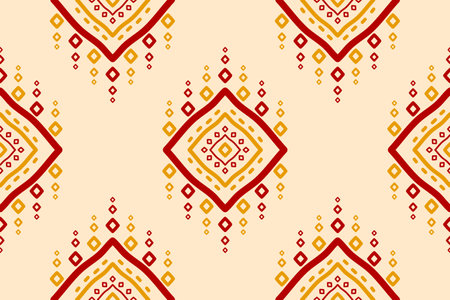 Fabric Aztec pattern background. Geometric ethnic oriental seamless pattern traditional. Mexican style. Design for wallpaper, illustration, fabric, clothing, carpet, textile, batik, embroidery.のイラスト素材